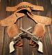 Vintage Hubley Rodeo Western Cap Guns, Holsters & Bullet Belt Usa