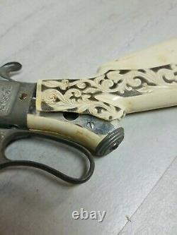 Vintage Hubley SCOUT RIFLE 250 SHOT Toy Cap Gun Made in USA, RARE White Model