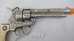 Vintage Hubley Texan Cast Iron Cap Gun Long Horn Handle Toy Gun AE
