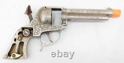 Vintage Hubley Texan Cast Iron Cap Gun Long Horn Pattern Handle Grip Toy Gun AE