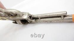 Vintage Hubley Texan Cast Iron Cap Gun Long Horn Pattern Handle Grip Toy Gun AE