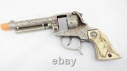 Vintage Hubley Texan Cast Iron Cap Gun Long Horn Pattern Handle Grip Toy Gun AE