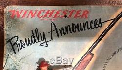 Vintage Hunting Advertising Winchester Guns & Ammo Lead Toy Hunter & Rabbit 1953