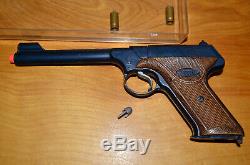 Vintage JOHNNY EAGLE MAGUMBA Cap Gun Toy Pistol Bullets Clips Case Lot TOPPER