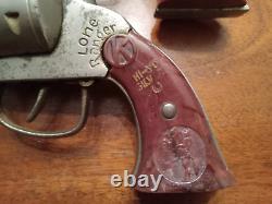 Vintage KILGORE LONE RANGER CAP GUNS 1938-1940 Set of (2) Western Cast Iron
