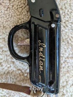 Vintage Kids Toy Rifle Woodstock pop gun Western cowboy 1970s etched Chief 21