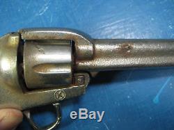 Vintage Kilgore Long Tom Cap Gun, Cast Iron, Rotating Cylinder, Nice Replica