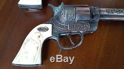 Vintage L-H Twin Gene Autry 44 Cowboy Old West TOY GUN Cap Gun Made/Copper