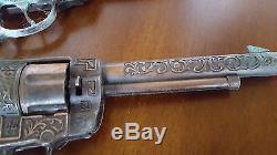 Vintage L-H Twin Gene Autry 44 Cowboy Old West TOY GUN Cap Gun Made/Copper