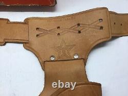 Vintage Leather Keyston Bros. Cap Gun Holsters In Box