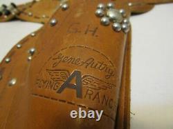 Vintage Leslie Henry Gene Autry 44 Cap Guns & Gene Autry Flying A Dual Holster