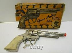 Vintage Leslie Henry Gene Autry Cap Gun With Rare Notch Bar & Box