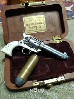 Vintage Little. 45 American Miniature Gun HOLLYWOOD CALIF. In Case #B