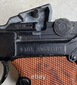 Vintage Lone Star Luger 9mm Diecast Metal 100 Shot Repeater Cap Gun Pistol & Box