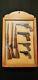 Vintage Lot Seven (7) Marx Historic Miniature Toy Guns In Wooden Kler-vue Case