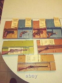 Vintage MARX 1974 HISTORIC Mini CAP Guns. Lot of 7. Unused