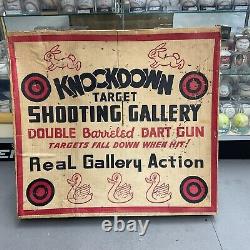 Vintage MARX KNOCKDOWN TARGET SHOOTING GALLERY With BOX! RARE No Gun