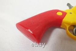 Vintage MARX Lone Ranger Click Plastic Toy Pistol Gun Western Yellow Red