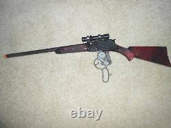 Vintage MARX Wild West Lever Cap Gun Scoped Rifle In very Nice Condition