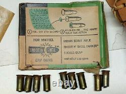 Vintage MATTEL FANNER CAP GUN PISTOL HOLSTER BULLETS CAPS BOX CLOTH BAG 1950`s