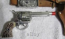 Vintage MATTEL TOY Shootin' Shell Fanner & Buckle Gun- 2 Gun Holster Set