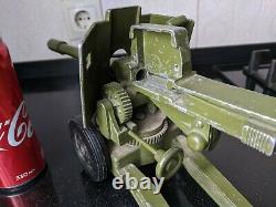 Vintage METAL Toy Big Artillery Gun Anti Tank CANNON Soviet Armor Vehicles USSR