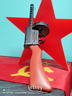 Vintage Machine Gun'shpagin' Tin Toy Plastic Rifle Soviet Cccp Era Bulgaria