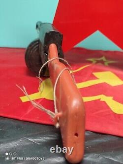 Vintage Machine Gun'shpagin' Tin Toy Plastic Rifle Soviet Cccp Era Bulgaria