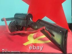 Vintage Machine Gun'shpagin' Tin Toy Plastic Rifle Soviet Cccp Era Bulgaria