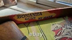 Vintage Marx Bonanza Outfit Toy Gun Set 1966 MiB MoC Scarce Big Hoss Little Joe