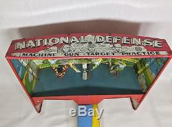 Vintage Marx National Defense Machine Gun Target Practice Litho Military Game
