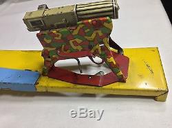 Vintage Marx National Defense Machine Gun Target Practice Litho Military Game