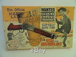 Vintage Marx Wanted Dead or Alive 19 Gun & Holster Set in Box USA Made