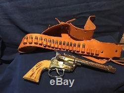 Vintage Mattel Fanner 50 Toy Cap Gun, Original Durahide Holster, and Toy bullets