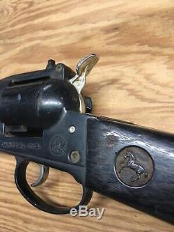 Vintage Mattel Shootin Shell Colt Six Shooter Rifle Toy Cap Gun Working