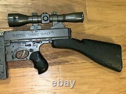 Vintage Mattel TOMMY-BURST Marauder Division toy THOMPSON Machine Cap GUN Works