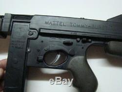 Vintage Mattel Tommy Burst Plastic Toy Machine Gun Works