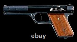 Vintage Metal Dark Wood Handle Circa 1937 Bulls Eye SHARPSHOOTER Gun Pistol Nice