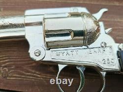 Vintage Mexican Die-cast Toy Gun Official Gun Toy Wyatt Earp New In Ob Mexico