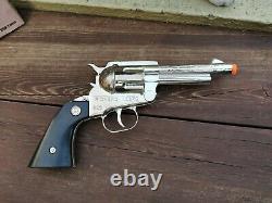 Vintage Mexican Die-cast Toy Gun Official Gun Toy Wyatt Earp New In Ob Mexico