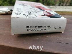 Vintage Mexican Die-cast Toy Gun Official Gun Toy Wyatt Earp New In Ob Mexico