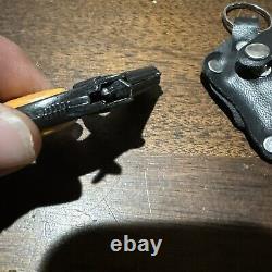 Vintage Miniature Derringer Pistol Toy Cap Gun (2 1/4) Die Cast with Key Chain