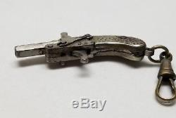 Vintage Miniature Toy Cap Gun Charm Fob Made in Austria