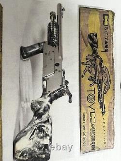 Vintage Mustang Paper Cracker Toy Machine Gun In Original Box