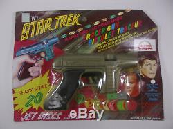 Vintage NBC Star Trek Tracer Gun Shoots 20 Disc 1966 Sealed RAPID FIRE Grand Toy