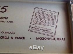 Vintage Nichols Ranch Mark II Stallion 45 Toy Gun 6cartridges 2 Grips Never Used