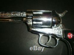 Vintage Nichols Stallion 45 Mark 2 Six Shooter Toy Cap Gun W Org Box & Grips