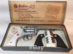 Vintage Nichols Stallion 45 Mark II Six Shooter Cap Gun with Box Original Owner