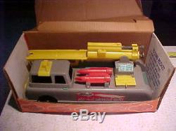 Vintage Old IDEAL Firing Rocket Launching Truck Toy Uses Cap Gun Caps & Box