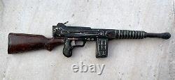 Vintage Old Rare T. N Trade Mark Working Machine Gun Litho Tin Toy Made In Japan
